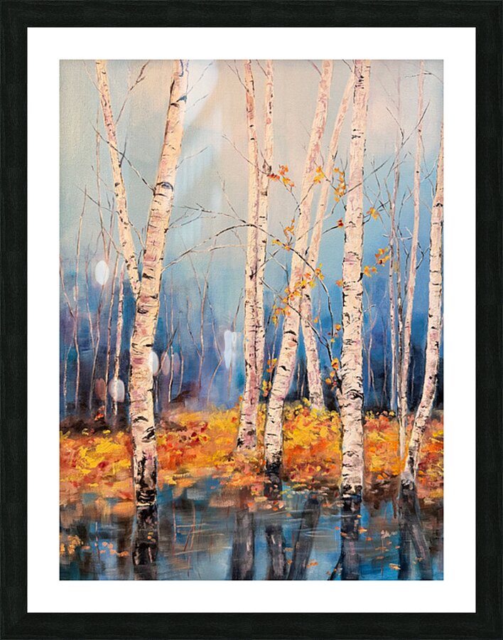 The Birches Picture Frame print